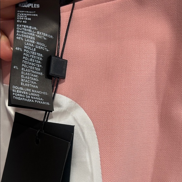 The Kooples Soft Rose Pink Women's Blazer 40 / us 6 single notch lapel jacket - Picture 8 of 9